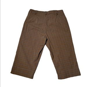 White Stag - Stretch - Capris - Tan/Plaid - Size: 8